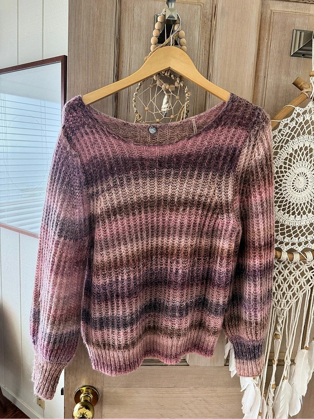 Margaret O’Leary Alpaca Wool Ombré Wide Neck Sweater M NEW